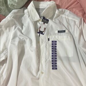 Eddie Bauer Men's White Shirt - XXL
